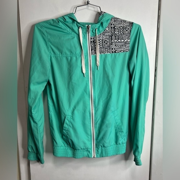 Empyre Aztec Teal Windbreaker / Rainjacket - Picture 1 of 3